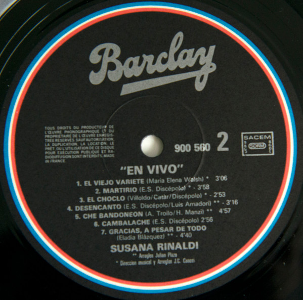 Susana Rinaldi - En Vivo | Barclay (900.560) - 4