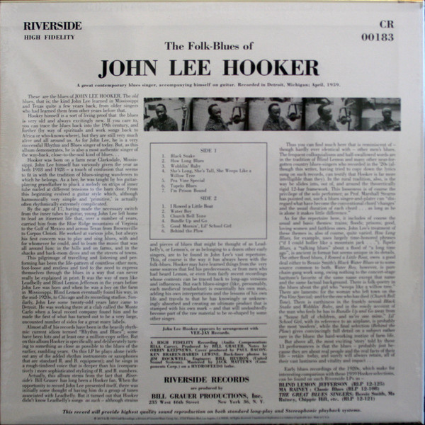 John Lee Hooker - The Country Blues Of John Lee Hooker [Vinyl] | Craft Recordings (CR00183) - 2