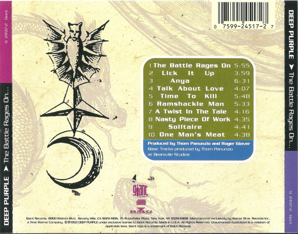 Deep Purple - The Battle Rages On... | Giant Records (9 24517-2) - 2