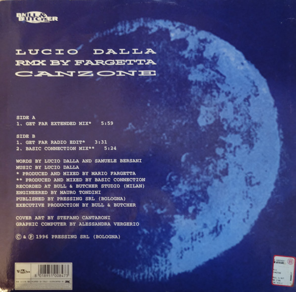 Lucio Dalla - Canzone (Remix) | Bull & Butcher Recordings (BB 2108 MX) - 2 Lucio Dalla - Canzone (Remix) | Bull & Butcher Recordings (BB 2108 MX) - 2
