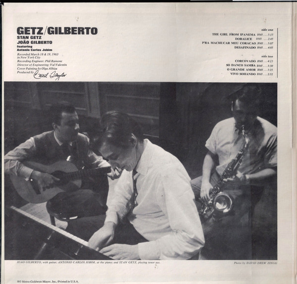 Stan Getz , João Gilberto Featuring Antonio Carlos Jobim - Getz / Gilberto | Verve Records (V6-8545) - 3