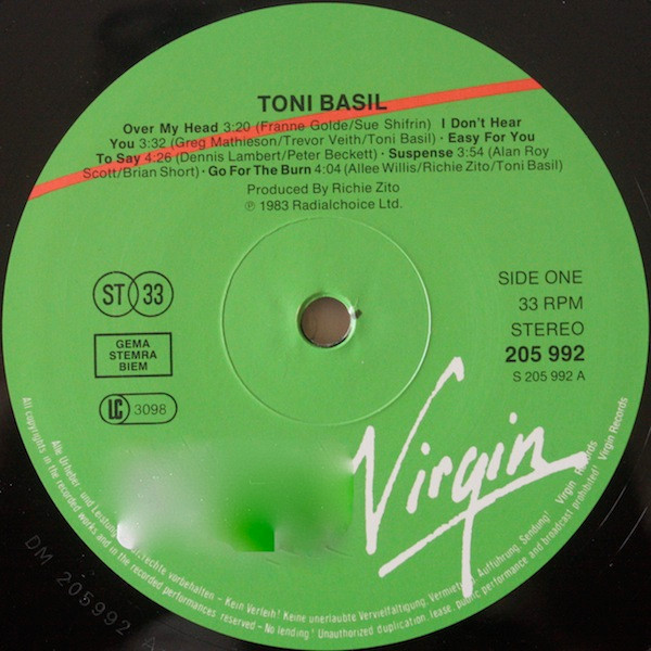 Toni Basil - Toni Basil | Virgin (205 992) - 3