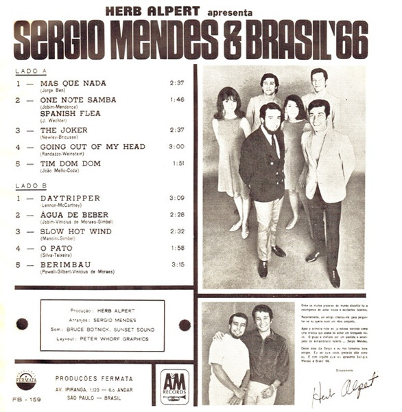 Sérgio Mendes & Brasil '66 - Herb Alpert Apresenta Sergio Mendes & Brasil '66 | Fermata (FB - 159) - 2