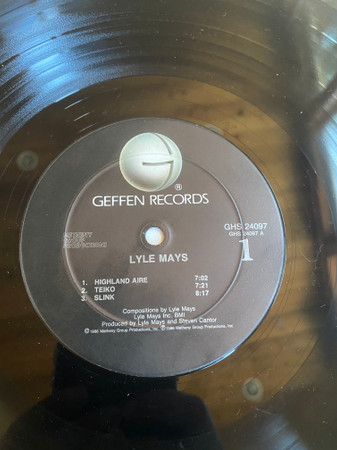 Lyle Mays - Lyle Mays | Geffen Records (GHS 24097) - 3