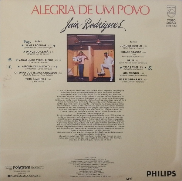 Jair Rodrigues - Alegria De Um Povo | Philips (6328 362) - 2