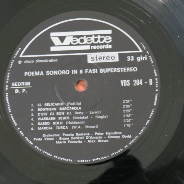 Various - Poema Sonoro | Vedette Records (VDS 204) - 4 Various - Poema Sonoro | Vedette Records (VDS 204) - 4