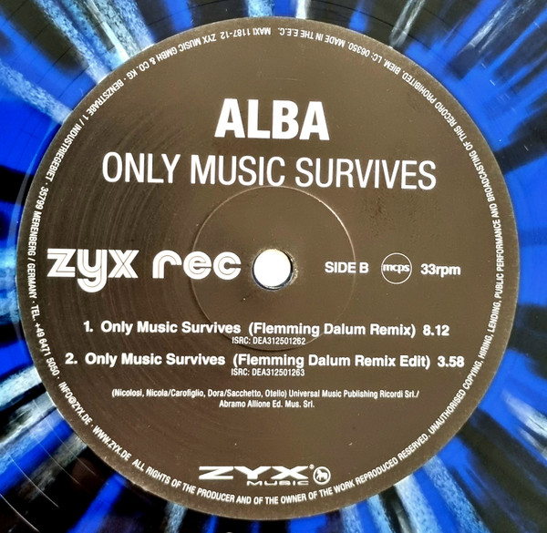 Alba - Only Music Survives | ZYX Music (MAXI 1187-12) - 3