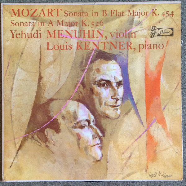 Wolfgang Amadeus Mozart , Yehudi Menuhin , Louis Kentner - Sonata in B Flat Major / Sonata in A Major | Capitol-EMI (G 7123)