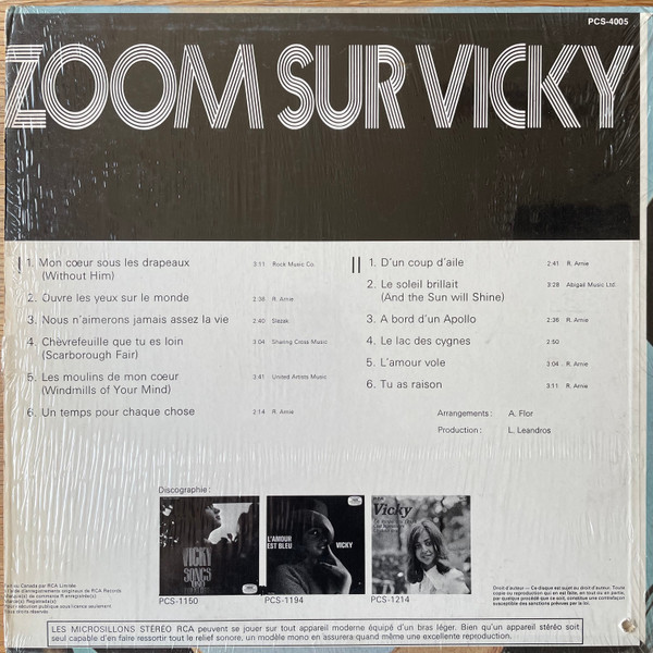 Vicky Leandros - Zoom Sur Vicky | RCA (PCS 4005) - 2 Vicky Leandros - Zoom Sur Vicky | RCA (PCS 4005) - 2
