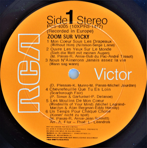 Vicky Leandros - Zoom Sur Vicky | RCA (PCS 4005) - 3 Vicky Leandros - Zoom Sur Vicky | RCA (PCS 4005) - 3