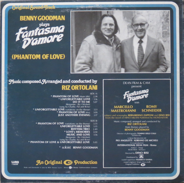 Riz Ortolani - Fantasma D'Amore (Phantom Of Love) | WEA (T 58308) - 2