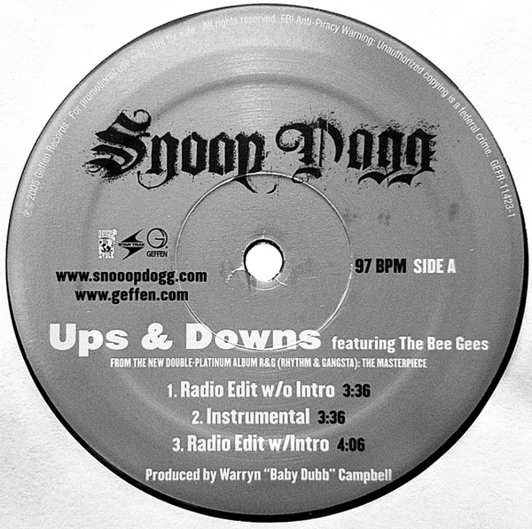 Snoop Dogg - Ups & Downs / Bang Out | Geffen Records (GEFR 11423-1) - 2 Snoop Dogg - Ups & Downs / Bang Out | Geffen Records (GEFR 11423-1) - 2