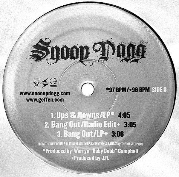 Snoop Dogg - Ups & Downs / Bang Out | Geffen Records (GEFR 11423-1) - 3 Snoop Dogg - Ups & Downs / Bang Out | Geffen Records (GEFR 11423-1) - 3