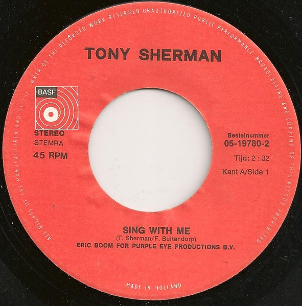 Tony Sherman - Sing With Me | BASF (05 19780 2) - 3 Tony Sherman - Sing With Me | BASF (05 19780 2) - 3