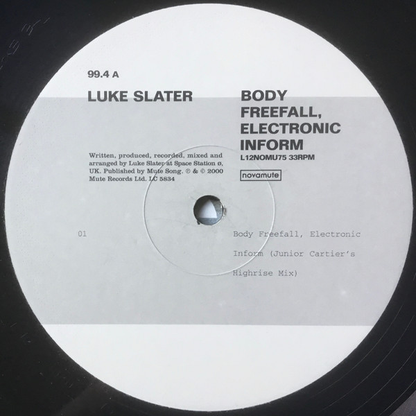Luke Slater - Body Freefall, Electronic Inform #2 | NovaMute (L12NOMU75) - 2