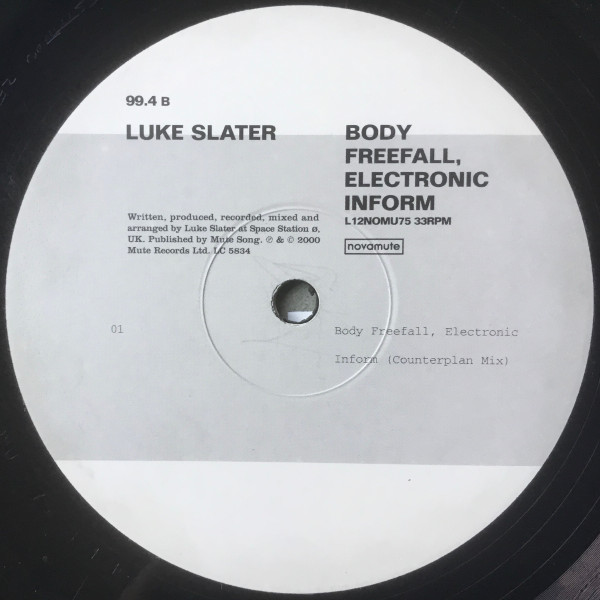 Luke Slater - Body Freefall, Electronic Inform #2 | NovaMute (L12NOMU75) - 3