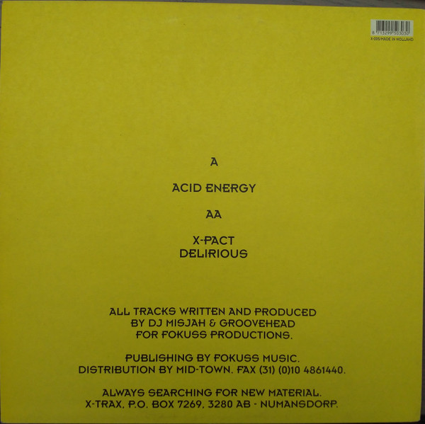 DJ Misjah & DJ Groovehead - Special Acid Edition | X-Trax (X-005) - 2