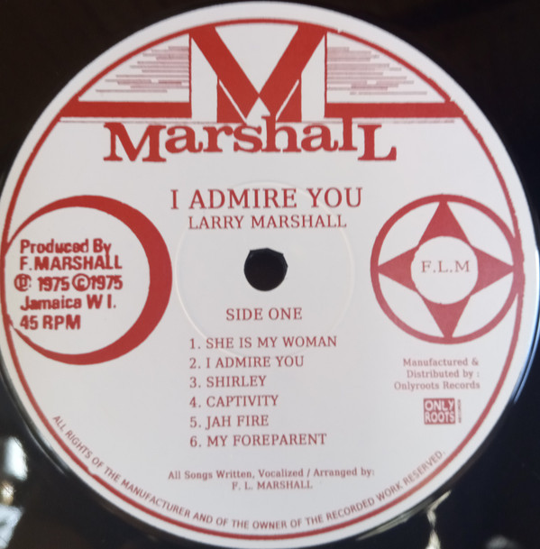 Larry Marshall - I Admire You | Marshall (Marshall LM001LP) - 3 Larry Marshall - I Admire You | Marshall (Marshall LM001LP) - 3