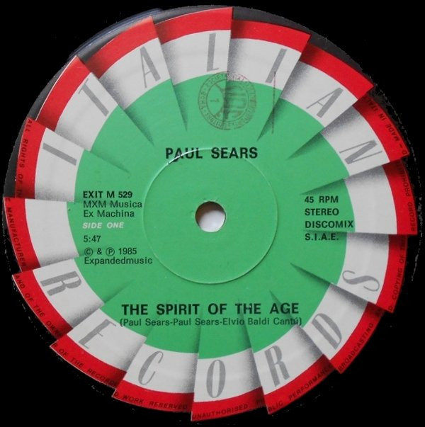 Paul Sears - The Spirit Of The Age | Italian Records (EXIT M 529) - 3