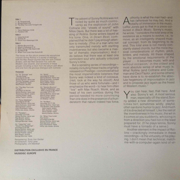 Sonny Rollins - Sonny Rollins | Prestige (PR 24004) - 2 Sonny Rollins - Sonny Rollins | Prestige (PR 24004) - 2