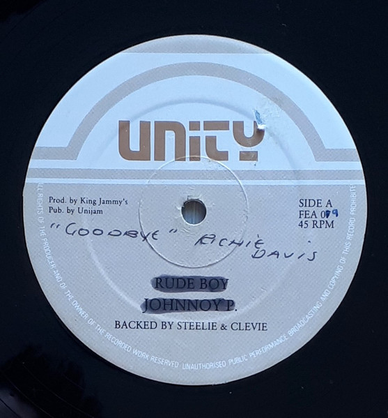 Johnny P / Richie Davis - Rude Boy / Talk About We | Unity Sounds (FEA 07)