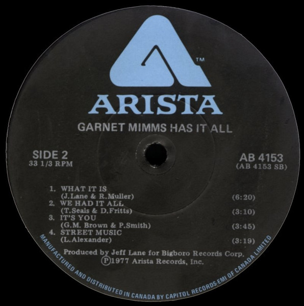 Garnet Mimms - Has It All | Arista (AB 4153) - 4 Garnet Mimms - Has It All | Arista (AB 4153) - 4