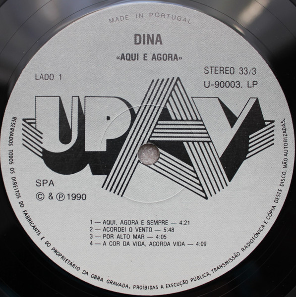 Dina - Aqui E Agora | UPAV (U-90003.LP) - 3
