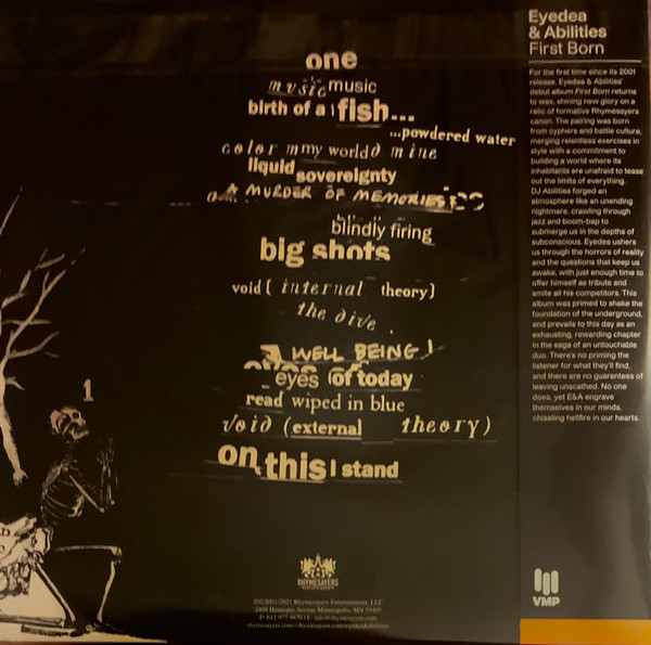 Eyedea & Abilities - First Born | Rhymesayers Entertainment (RS0022-2) - 2 Eyedea & Abilities - First Born | Rhymesayers Entertainment (RS0022-2) - 2