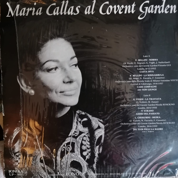 Maria Callas - Maria Callas Al Covent Garden | Fonola Dischi (LP 5011) - 2 Maria Callas - Maria Callas Al Covent Garden | Fonola Dischi (LP 5011) - 2