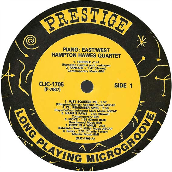 Freddie Redd / Hampton Hawes - Piano: East/West | Original Jazz Classics (OJC-1705) - 4