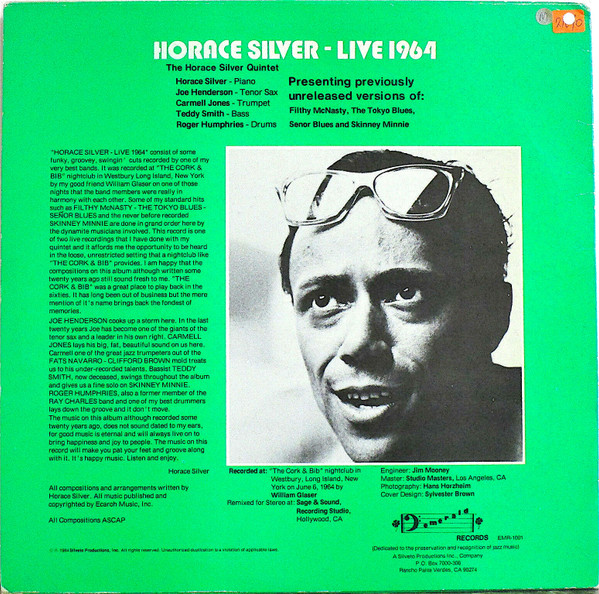 Horace Silver - Live 1964 | Emerald Records (EMR-1001) - 2