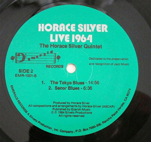Horace Silver - Live 1964 | Emerald Records (EMR-1001) - 4