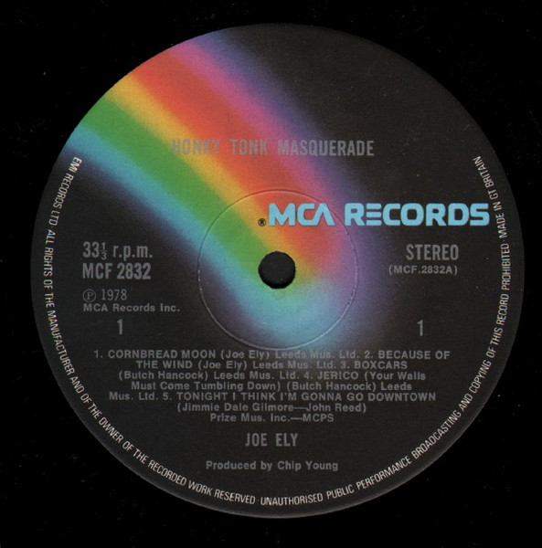 Joe Ely - Honky Tonk Masquerade | MCA Records (MCF 2832) - 3 Joe Ely - Honky Tonk Masquerade | MCA Records (MCF 2832) - 3