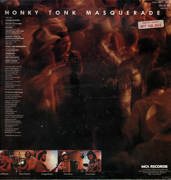 Joe Ely - Honky Tonk Masquerade | MCA Records (MCF 2832) - 2 Joe Ely - Honky Tonk Masquerade | MCA Records (MCF 2832) - 2