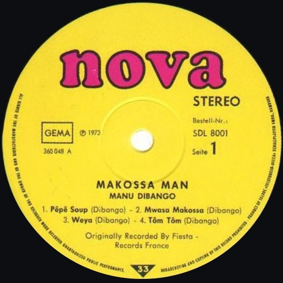 Manu Dibango - Makossa Man | Nova (SDL 8001) - 2 Manu Dibango - Makossa Man | Nova (SDL 8001) - 2
