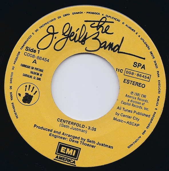 The J. Geils Band - Centerfold | EMI America (11C 008-86454) - 3