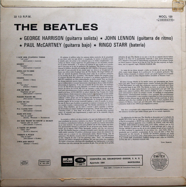 The Beatles - Please Please Me | Odeon (MOCL 120) - 2