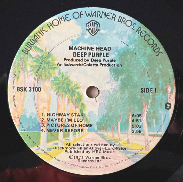 Deep Purple - Machine Head | Warner Bros. Records (BSK 3100) - 4