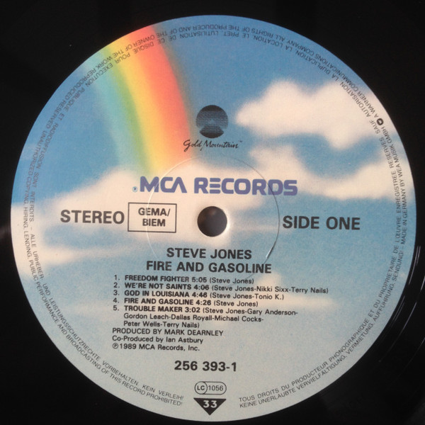 Steve Jones - Fire And Gasoline | MCA Records (256 393-1) - 3