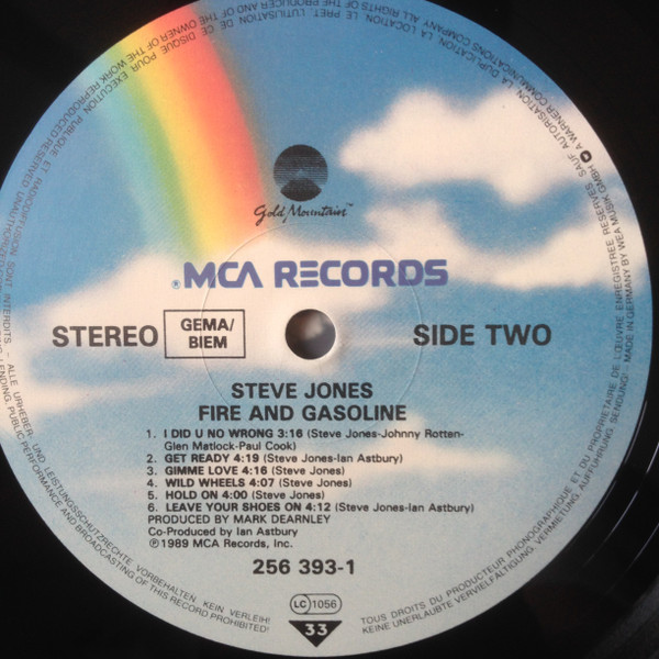 Steve Jones - Fire And Gasoline | MCA Records (256 393-1) - 4