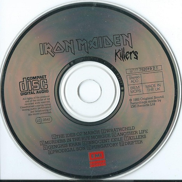 Iron Maiden - Killers CD | EMI United Kingdom (0777 7 52019 2 5) - 4