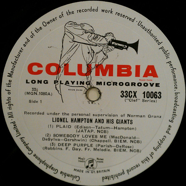 Lionel Hampton - Lionel Hampton And His Giants | Columbia (33CX 10063) - 3