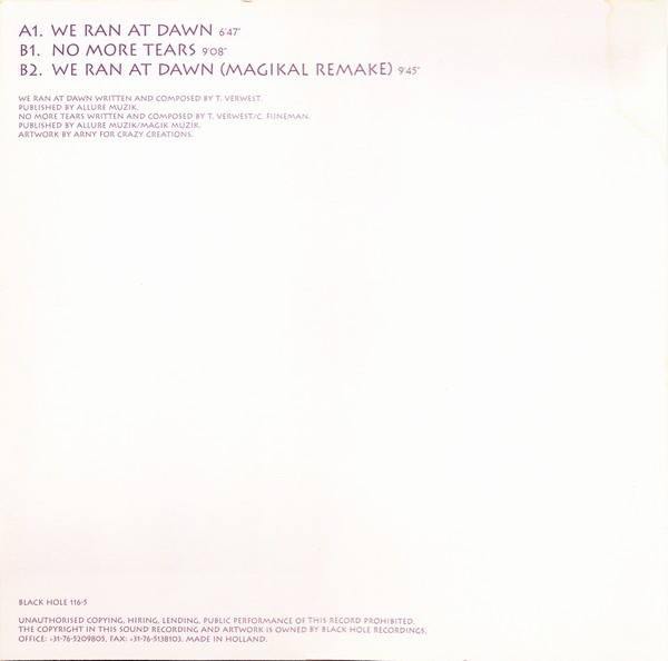 Allure - We Ran At Dawn | Black Hole Recordings (BLACK HOLE 116-5) - 2 Allure - We Ran At Dawn | Black Hole Recordings (BLACK HOLE 116-5) - 2