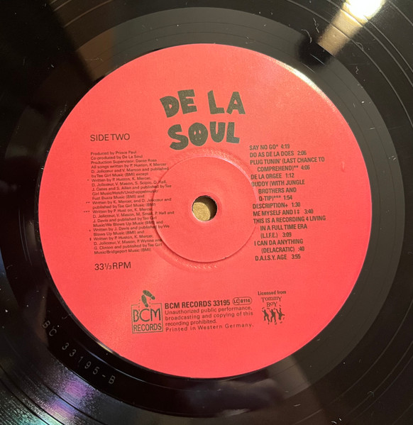 De La Soul - 3 Feet High And Rising | BCM Records (33195) - 3 De La Soul - 3 Feet High And Rising | BCM Records (33195) - 3