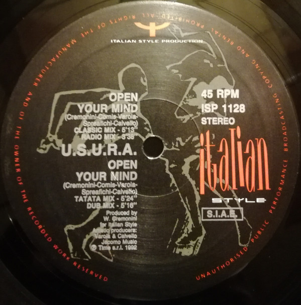 U.S.U.R.A. - Open Your Mind | Italian Style Production (ISP 1128)
