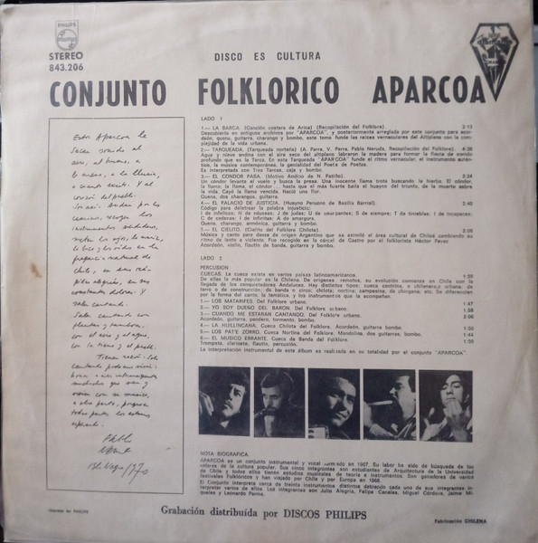 Aparcoa - Conjunto Folklórico Aparcoa | Philips (843.206) - 2 Aparcoa - Conjunto Folklórico Aparcoa | Philips (843.206) - 2