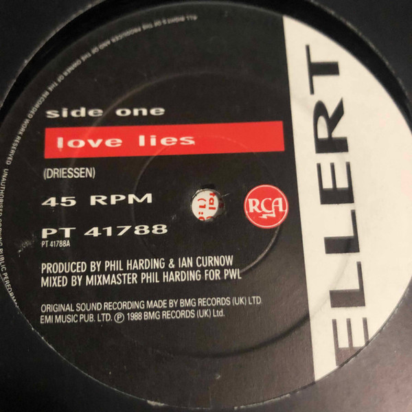 Ellert Driessen - Love Lies | RCA (PT 41788) - 3