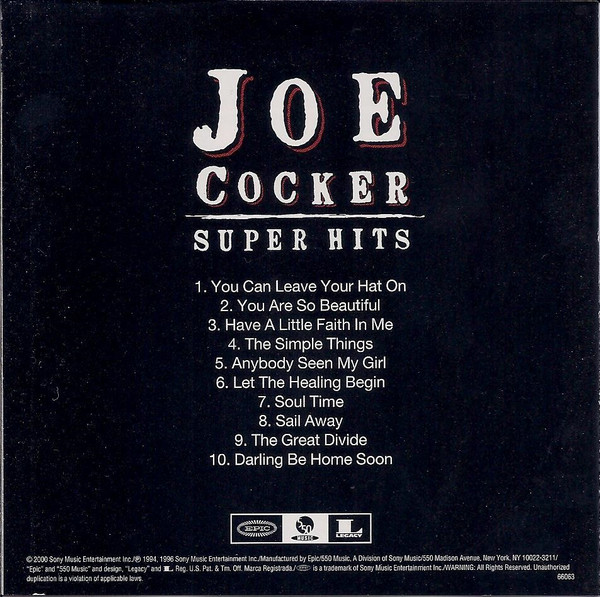 Joe Cocker - Super Hits | 550 Music (BK 66063) - 4