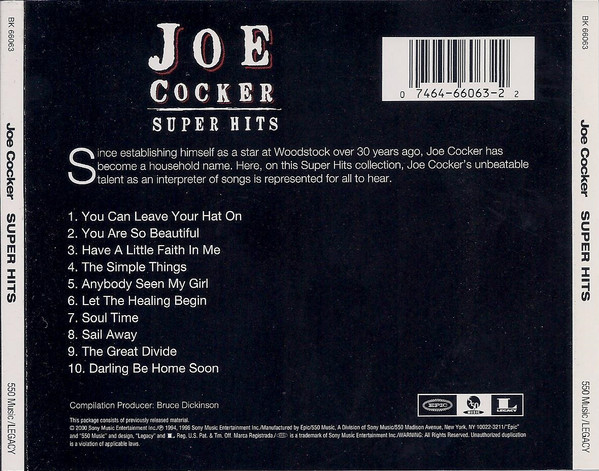 Joe Cocker - Super Hits | 550 Music (BK 66063) - 2