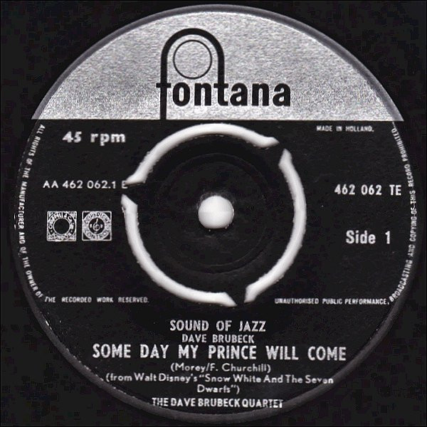Dave Brubeck - Sound Of Jazz (Some Day My Prince Will Come - Give A Little Whistle) | Fontana (462 062 TE) - 3